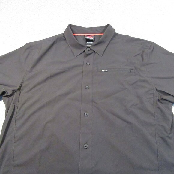 Gerry Men's XL Black Button Down Hiking Shirt Front Zip Pocket Lightweight - Picture 2 of 12